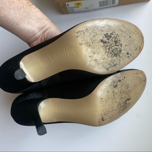 Sam and Libby • Ever After Black Satin Buckle Heels - Picture 7 of 8